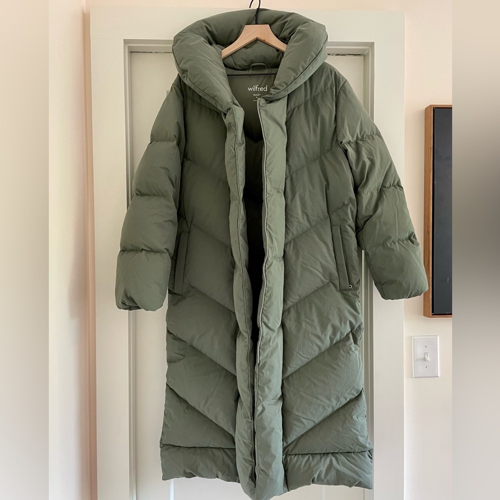 Like New Wilfred Duvet Coat Sage Green Medium